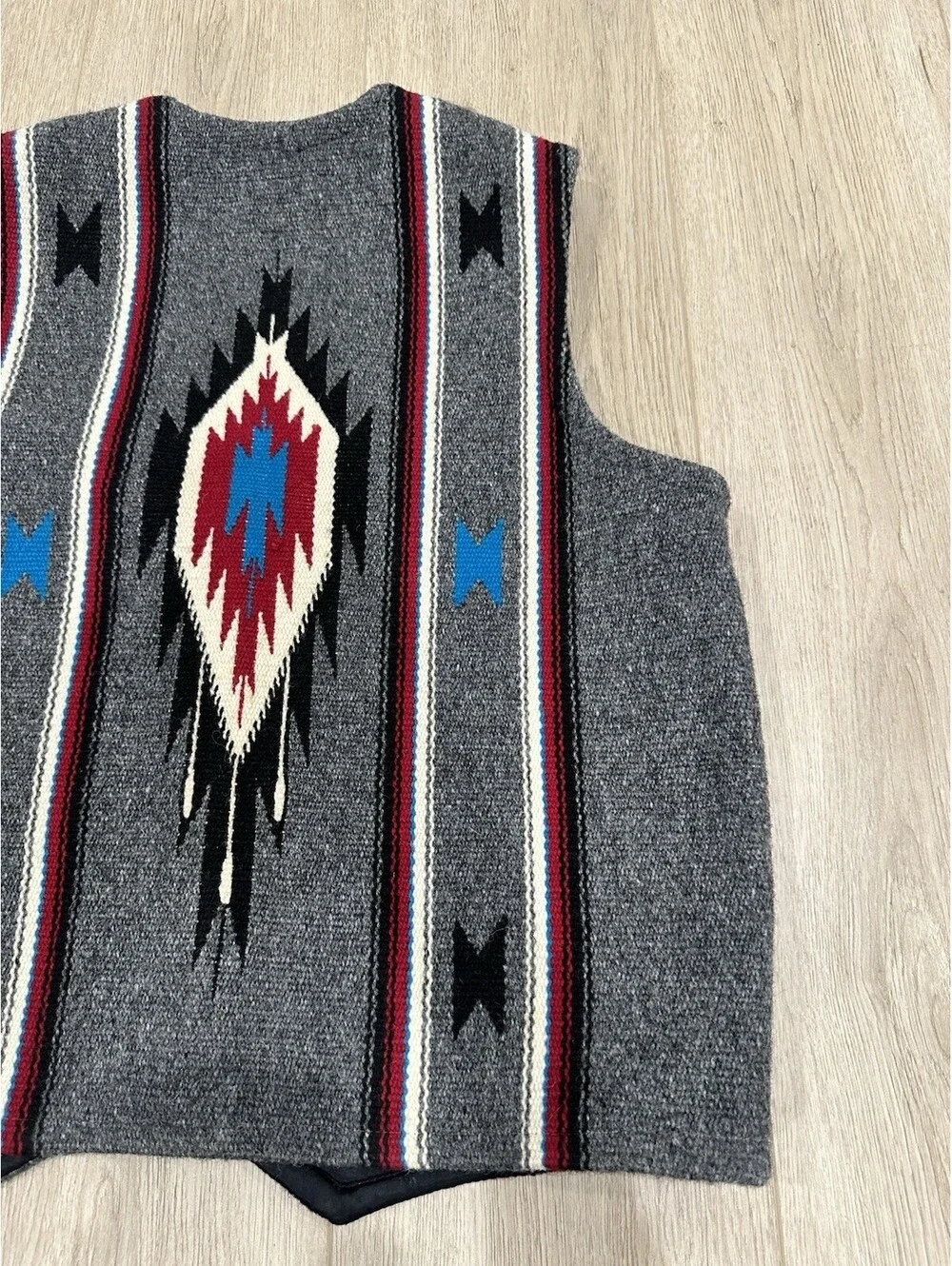 Ceremonial Native American Wool Vest Centinela Traditional Arts Chimayo Size 40